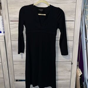 Club Monaco black midi v-neck dress